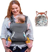 Cuddle Up Baby Carrier - Ergonomische Baby Carrier met Fox Hood en verstelbare schouderbanden - Voor baby's en peuters 5.4-18k
