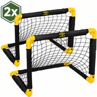 Umbro But de football - Set de 2 - Pliable - 50 x 44 x 44 cm - Noir/Jaune