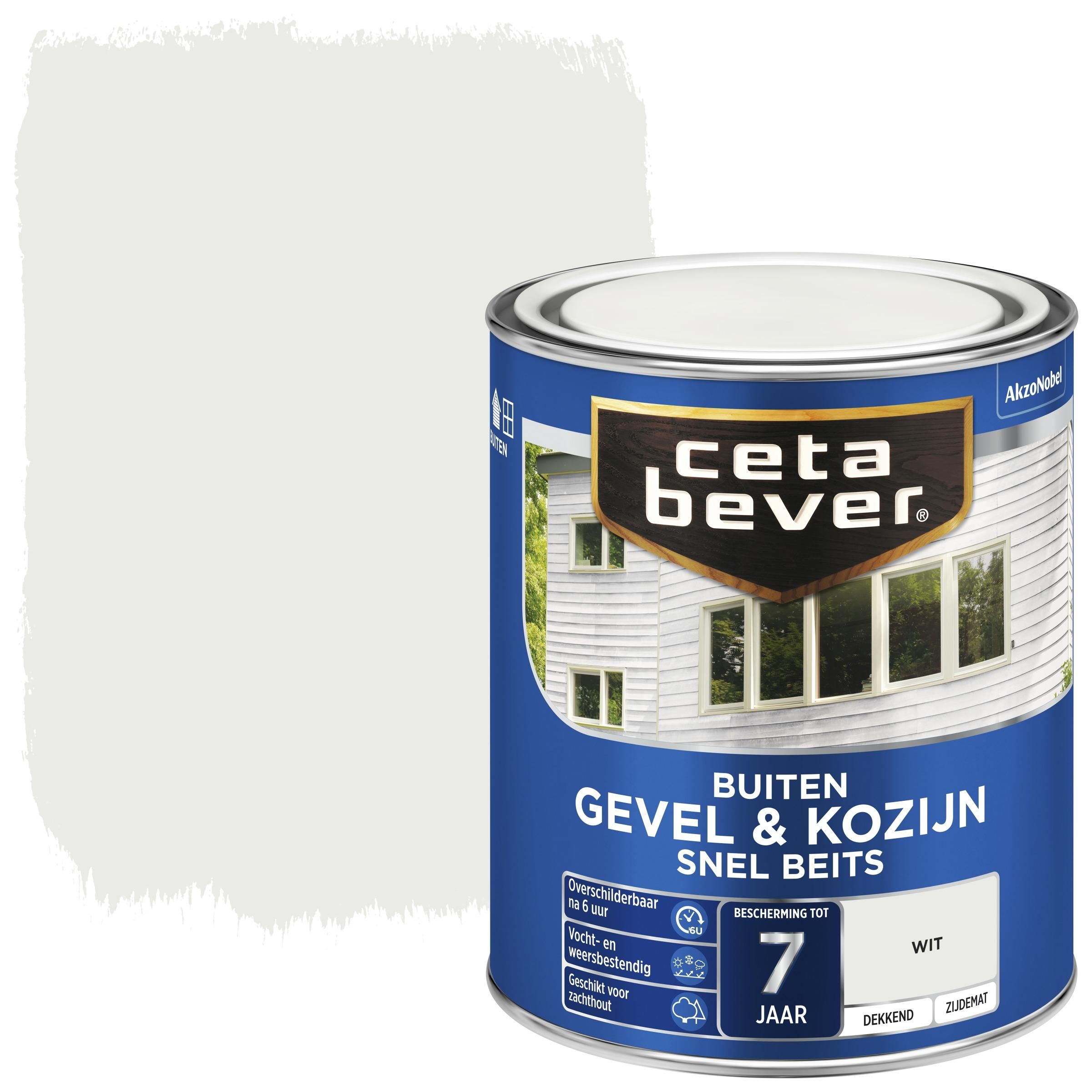 Cetabever gevel & kozijn snel beits dekkend wit zijdemat 750 ml