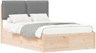 vidaXL Bedframe met Gevoerde Hoofdbord Lichtgrijs 120 x 200 cm