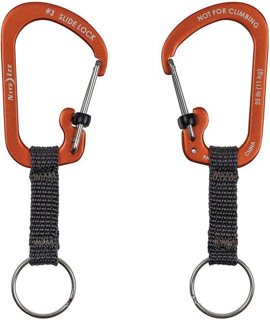 Nite Ize SlideLock Key Ring Aluminum - Orange