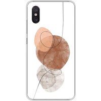 1001 coques One line Siliconen hoesje compatibel met Xiaomi Mi 8 Pro bruin