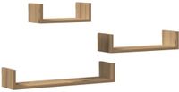 vidaXL Wandschappen 3 st bewerkt hout artisanaal eiken