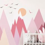 Ambiance Sticker Kinderstickers van Scandinavische bergen van Perineka, 100 x 150 cm