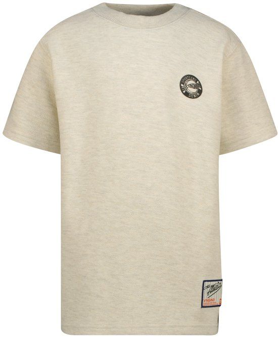 Vingino - T-shirt - Jongens - Katoen/Polyester - Korte mouw - Maat 140 - Soft vanilla melee