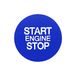 4R Quattroerre.it 17162 Start Engine stickers voor Alfa Giulia Stelvio en Tonale, blauw, 2 stuks