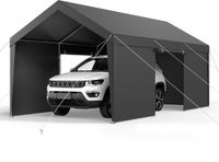 Vevor Carport Garage Tent Auto Luifel 3,05x6,09x2,87m Grijs
