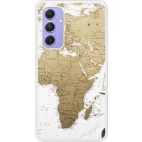 Samsung Bedrukt siliconen hoesje compatibel met Galaxy A54 5G Map Europe Afrique