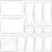 Unyqoos® Organiseur de tiroirs, 13 pièces, boîtes en PP transparentes comme compartiments – 3x7,5x7,5 / 4x7,5x15 / 3x7,5x23 / 1x15x15 / 2x15x23 cm, hauteur 5,5 cm, convient pour cuisine, salle de bain, bureau