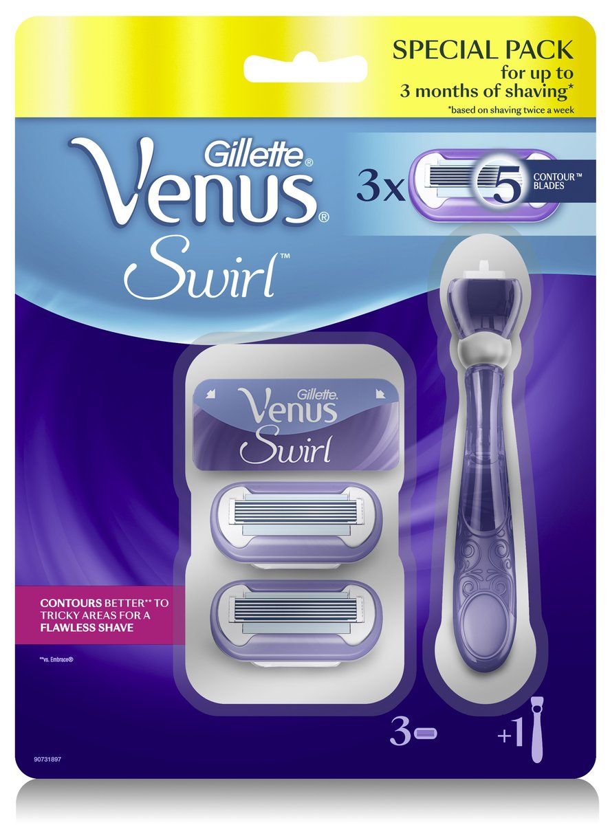 Gillette Swirl Flexiball Scheermes + 2 extra scheermesjes