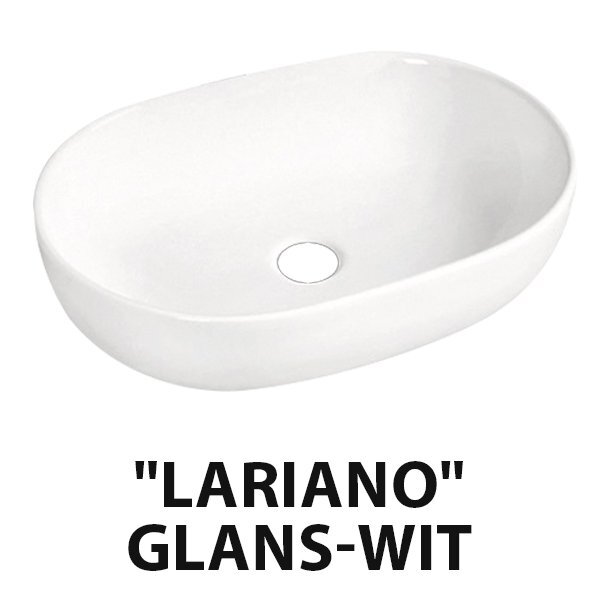 Best Design Lariano opbouw wastafel 60 x 42.5 cm glanzend wit