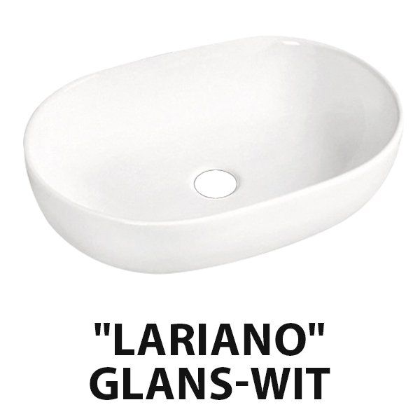 Best Design Lariano opbouw wastafel 60 x 42.5 cm glanzend wit