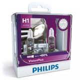 Philips VisionPlus H1 12V 55W Halogeen Grootlicht 3250K 1550lm 350 uur 2 stuks