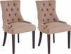CLP Aberdeen Stoel - Zonder armleuning - Bois - Tissu - taupe antique