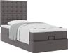 Maison Exclusive - Lit plateforme avec matelas, gris, 90x200 cm, similicuir