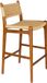Dutchbone Cecile Barkruk rugleuning 67,5 cm Walnoot kleur - Bruin
