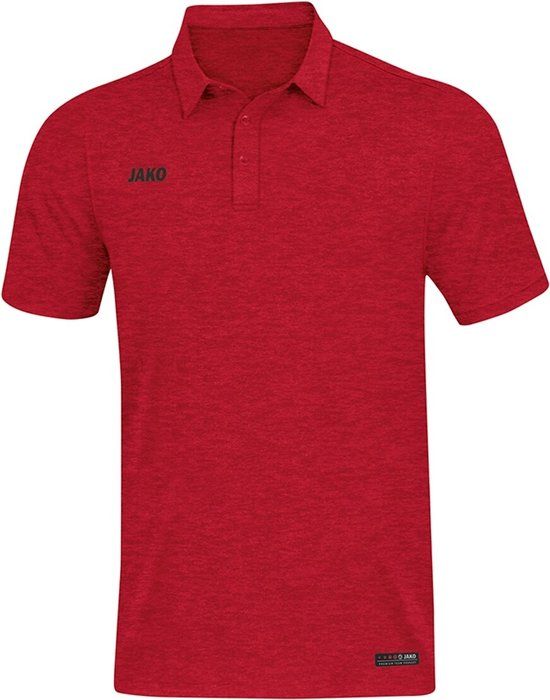 Jako Polo Premium Basics - Rood Gemeleerd - Maat 4XL