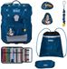 SCOUT Scout Neo Exklusiv LED - Sac à dos scolaire Set 4 pièces (Rocket Rider)