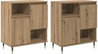 vidaXL Dressoirs, 2 stuks, Artisan-eikenhout