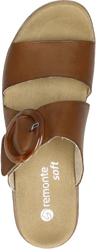 Remonte Dames Slippers & Muiltjes - bruin - maat 39 - Lente/Zomer 2024