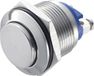 TRU COMPONENTS GQ 19H-S Vandalismebestendige druktoets 48 V/DC 2 A 1x uit/(aan) Moment IP65 RVS Kunststof 1 stuk(s)