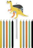 Folat Verjaardagskaarsjes Dino Roars 10 cm - 11 stuks