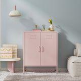 Lendo Online Dressoir Metaal 80x40x100 cm Roze