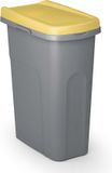CASARIA Vuilnisbak - 25l Afvalscheiding 39x24x51cm - Grijs Geel