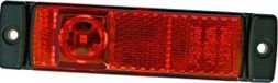 Hella Markering LED met Reflector Rechthoekig Opbouw Rood 5mtr Kabel