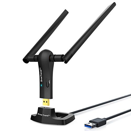 BrosTrend 1200 Mbps USB WiFi Dongle-adapter - Dual Band - 2x 5dBi antennes