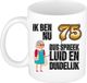 Bellatio Decorations Mok 75 jaar - bruin - 300 ml