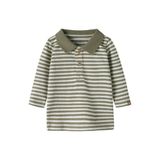 NAME IT BABY gestreepte longsleeve - kaki/wit