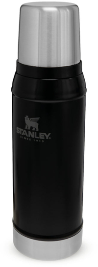 Stanley Classic Legendary Bottle 0.75L - Matte Black - Thermos Flask - 20 Hours Hot/Cold - Dishwasher Safe
