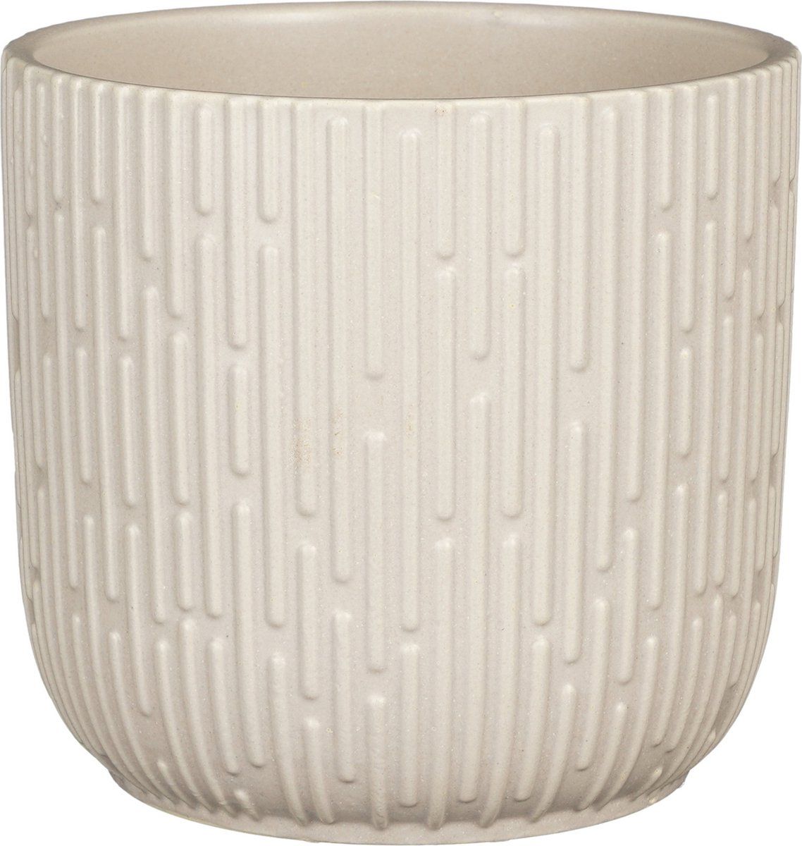 Mica Decorations - Plantenpot - keramiek - mat wit - D17.5/H16 cm