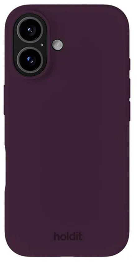 Holdit Silicone Case geschikt voor Apple iPhone 16 - Deep Plum