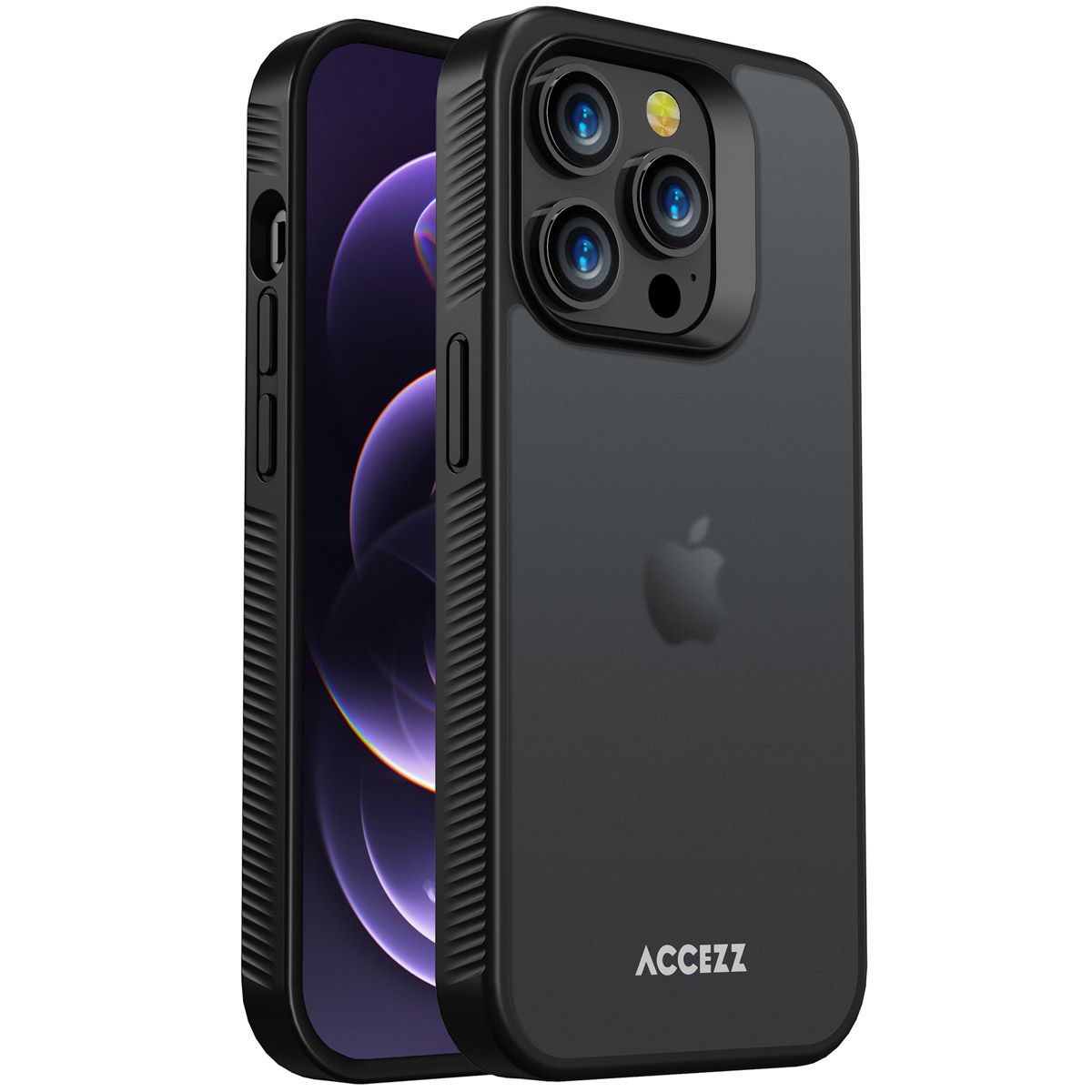 Accezz Rugged Frosted Backcover iPhone 14 Pro - Black