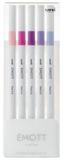 Uni Emott No.7 markeerstift 5 stuk(s) Blauw, Lila, Paars, Roze, Violet