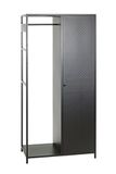 HAKU Staande garderobe, metaal, zwart, D 45 x B 80 x H 171 cm