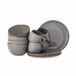 Bloomingville Sandrine Service set Gres Gris Rond 12 Pièces