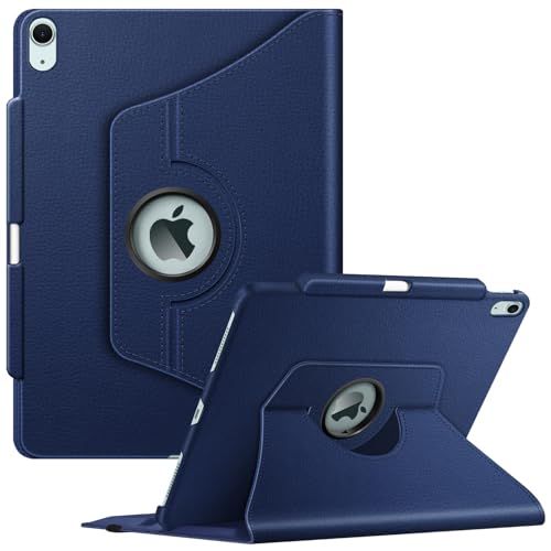 Fintie Roterende hoes voor iPad Air 13 inch (M3) 2025 / (M2) 2024 met potloodhouder - 360 graden draaibare beschermende standaardhoes met automatisch waken/slapen,marineblauw