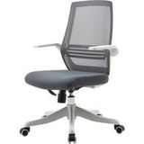 SIHOO Moderne ergonomische bureaustoel, bureaustoel, ademend, taillesteun, hefbare armleuning ~ grijs