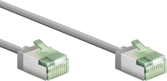 Goobay FTP CAT8.1 Slimline Netwerkkabel - 0.25 meter - Grijs