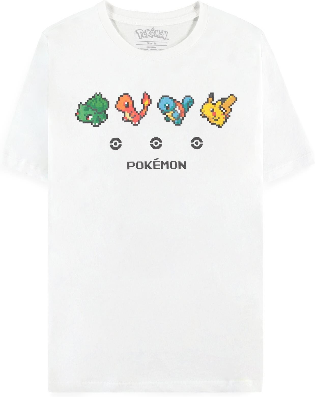 Difuzed T-Shirt Small - Pixel Pokémon Kanto Starters - Difuzed