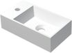 INK - Fontein Polystone Vierkant met Kraangat Links - 400x220x100 mm - Mat Wit