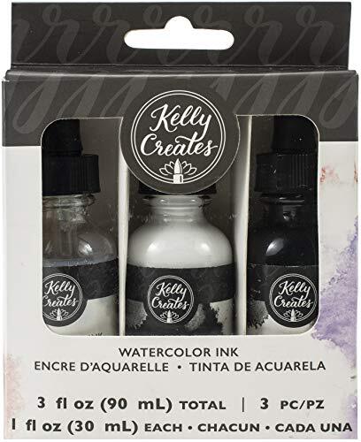 American Crafts 354719 Kelly gemaakt WTRCLR 3/PKG, zwart, wit en iriserend, eenheidsmaat