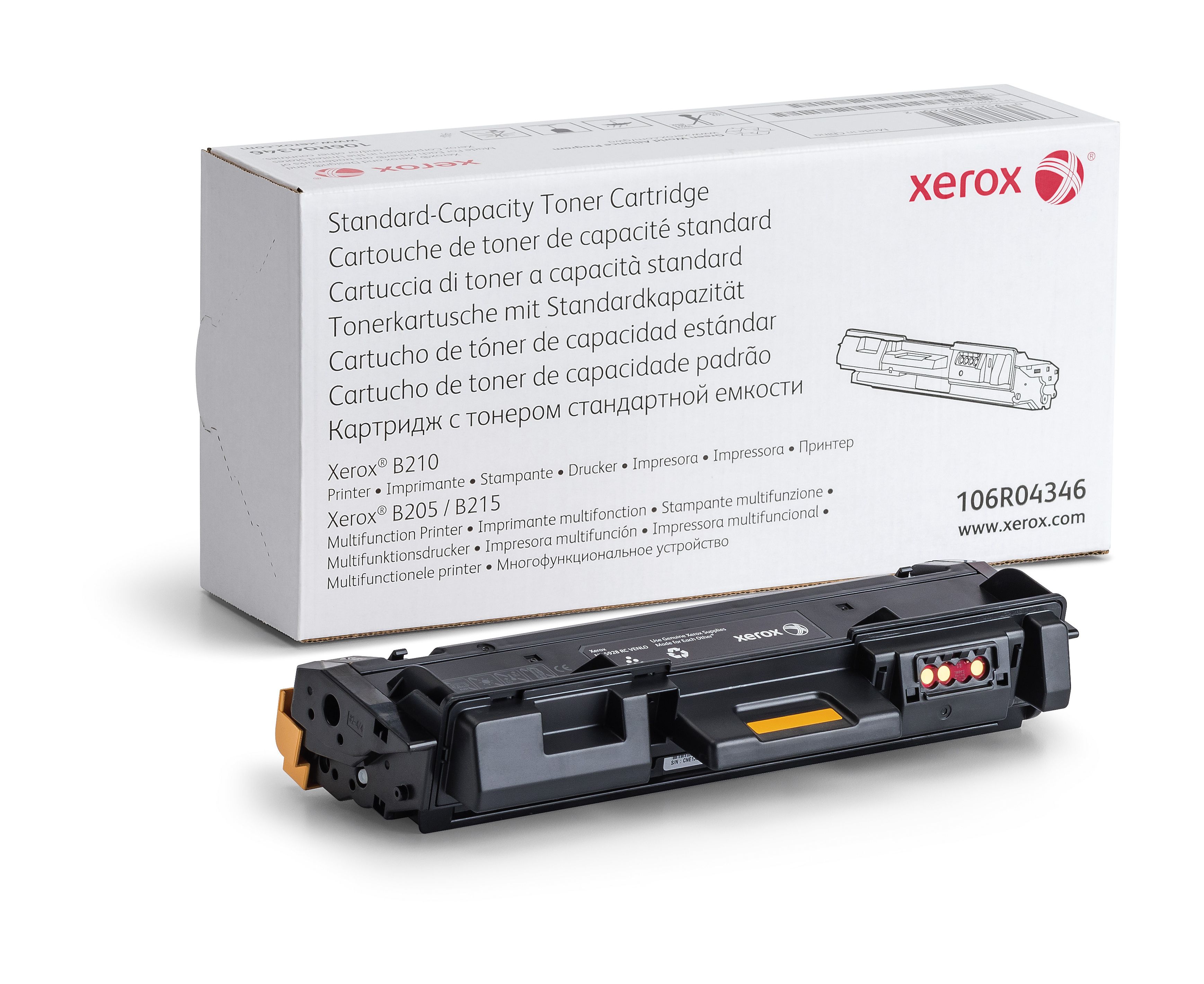 Xerox 106R04346 Toner Cartridge - Black - 1500 Pages - Compatible with Xerox B210/B205/B215 Printers