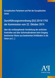 Icecat Durchführungsverordnung (EU) 2019/1793 der Kommission vom 22. Oktober 2019