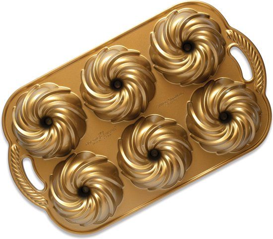 Nordic Ware Swirl Bundtlette Pan - Premier Gold - 2022