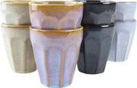 OTIX Koffiekopjes - 8 Stuks - 200 ml - Zonder Oor - Koffietassen - Porselein - Hittebestendig - FELCE