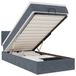 VidaXL Lit plateforme avec matelas et LED, 120x200cm, Velours, Gris foncé